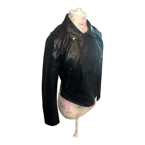 Year of the Snake Vegan Leather Black Moto Jacket SOUTH SIDE SERPENTS NWOT - Picture 7 of 11